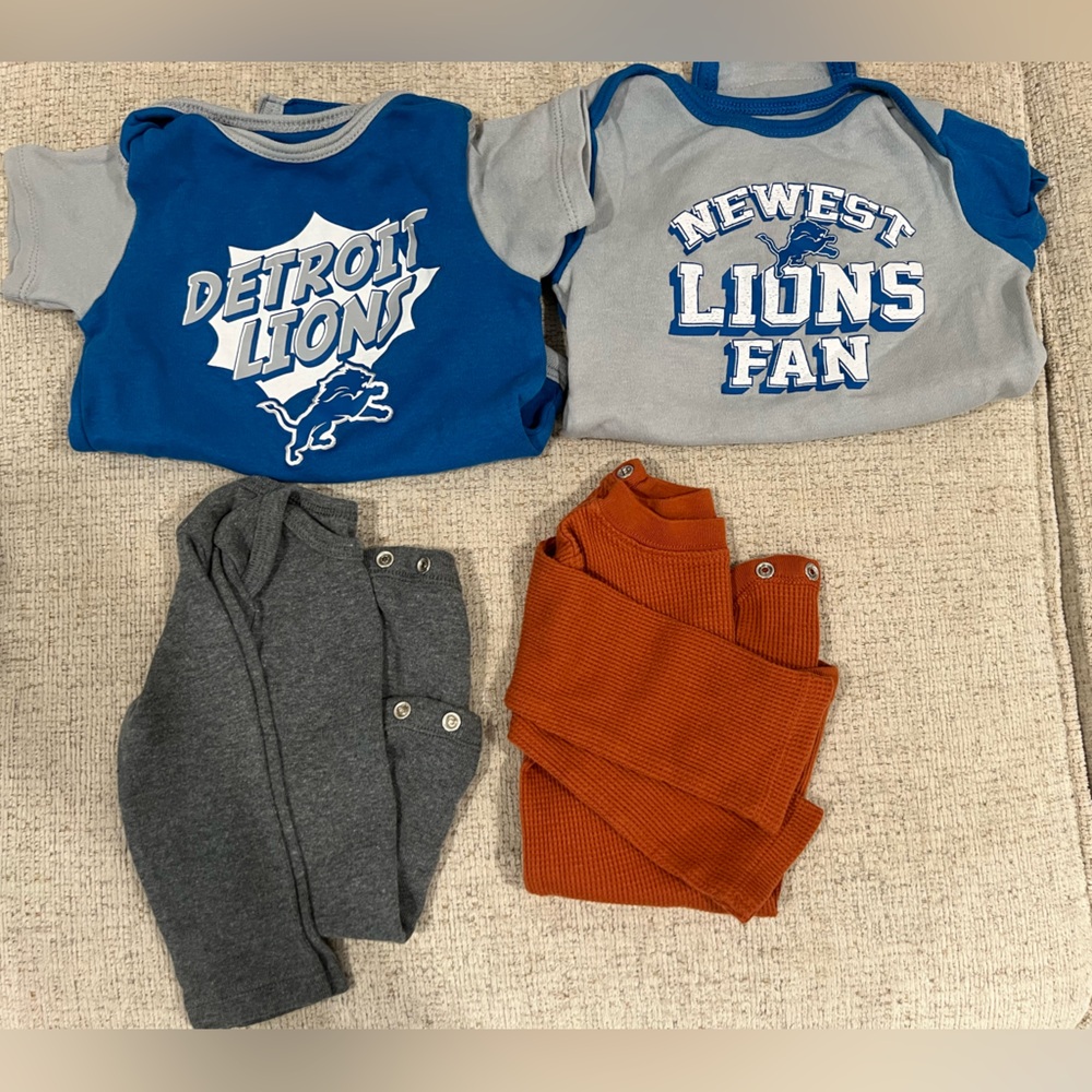 6 month baby Detroit Lions bundle